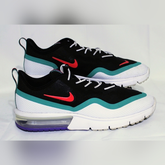 Nike Air Max Sequent 4.5 Black Kinetic Green, sz men's 9, EUC - Picture 2 of 15